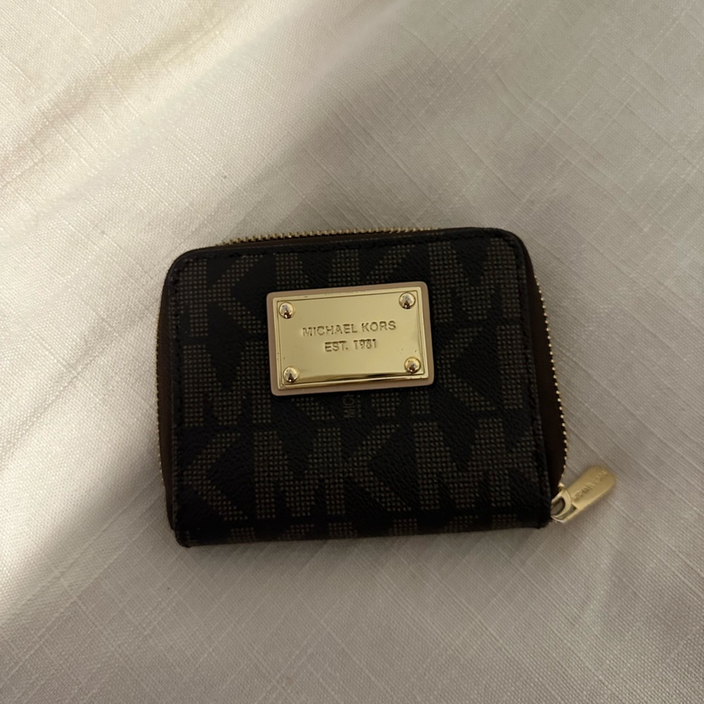 Michael Kors Black and Gold Logo Wallet